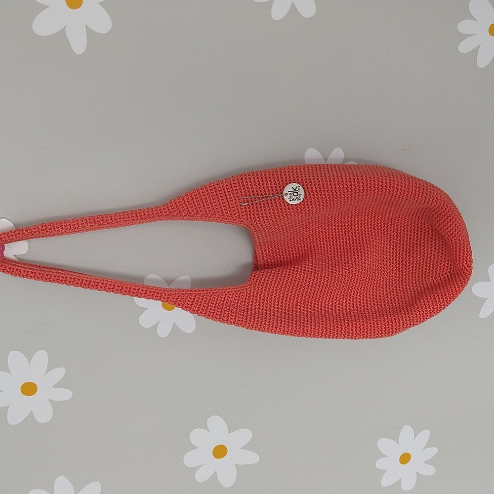 The Sak 120 Hobo Bag In Apricot Crochet Coral Orange